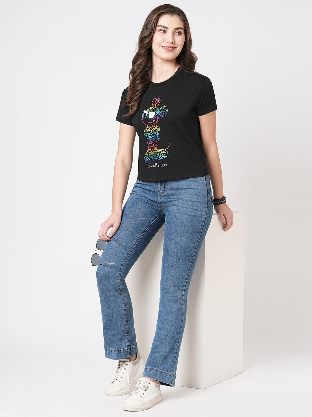 Women Blue High-Rise Flare Jeans