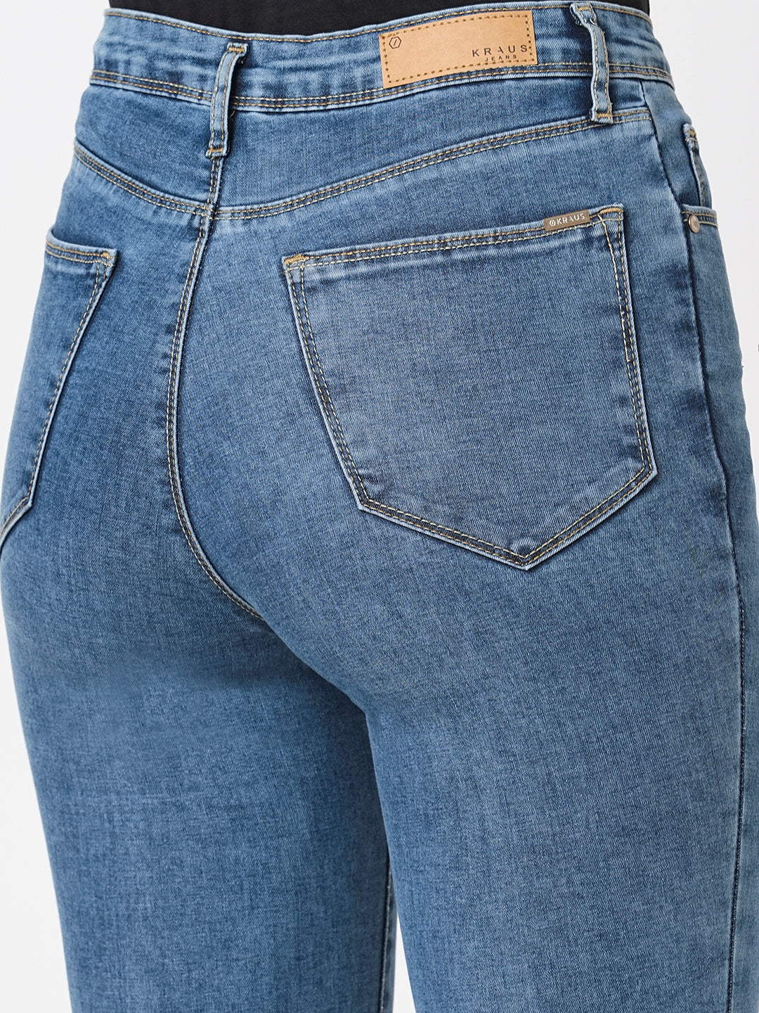 Women Blue High-Rise Flare Jeans