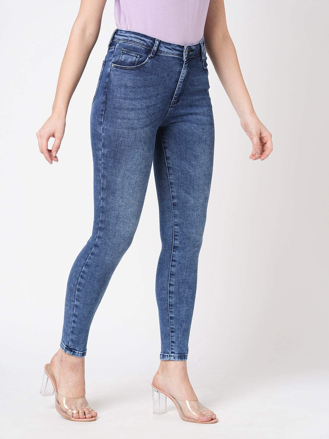 Women Sky High-Rise Skinny Fit Jeans