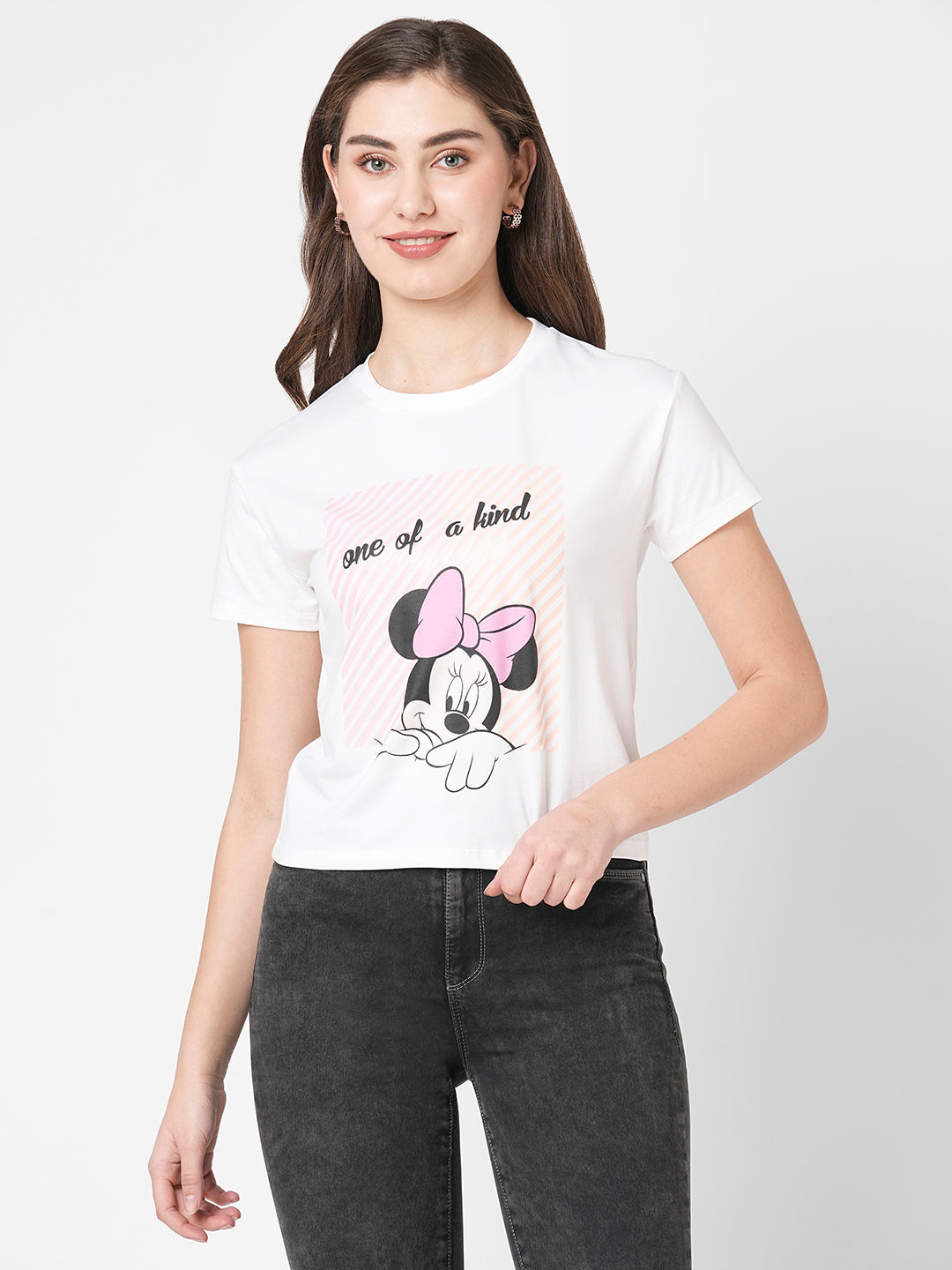 Women White Graphic Tees