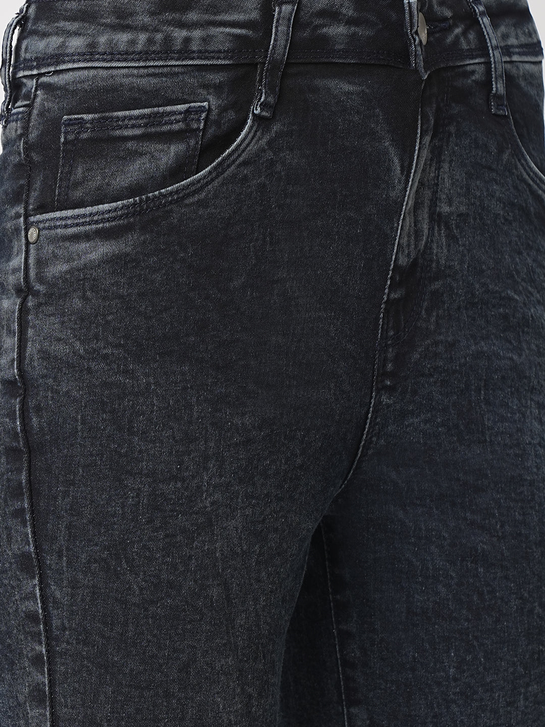 Women Carbon Black Mid-Rise Skinny Jeans