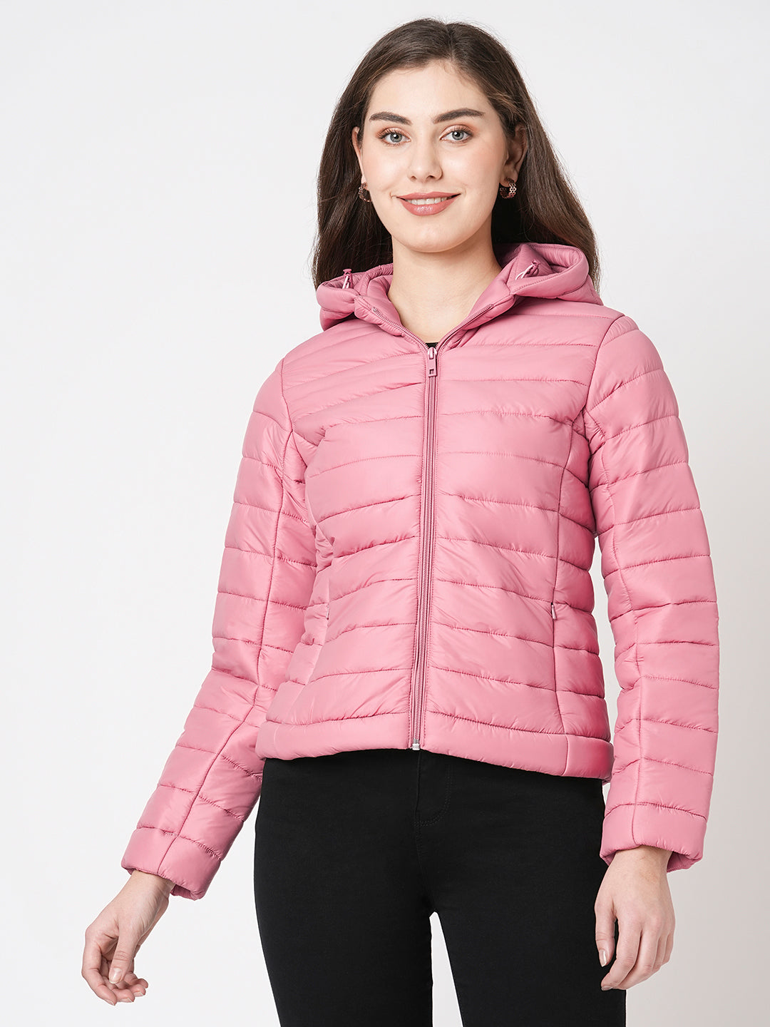 Women Blush Pink Winter Jacket