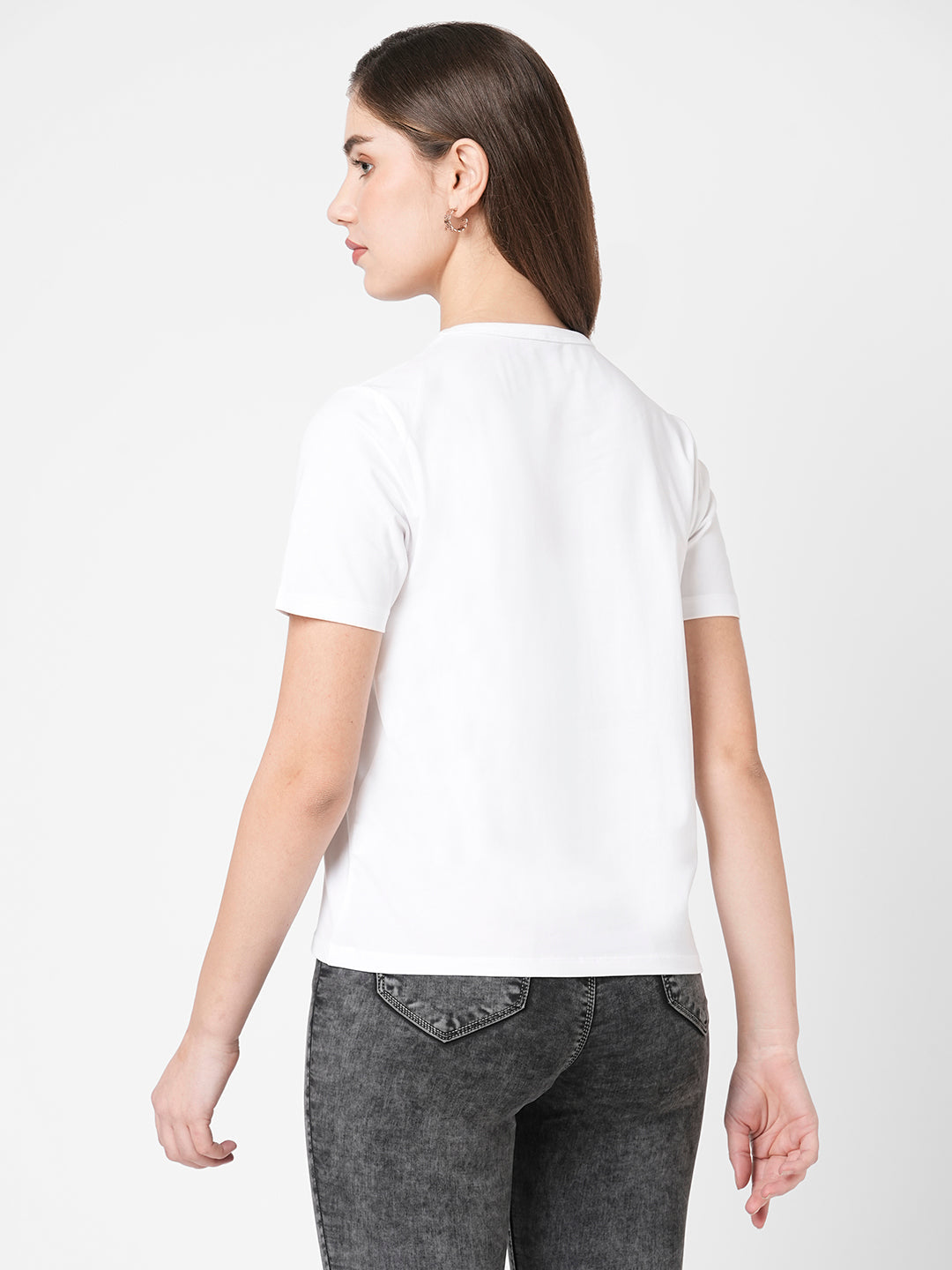 Women Slim Fit Boxy Graphic Tees