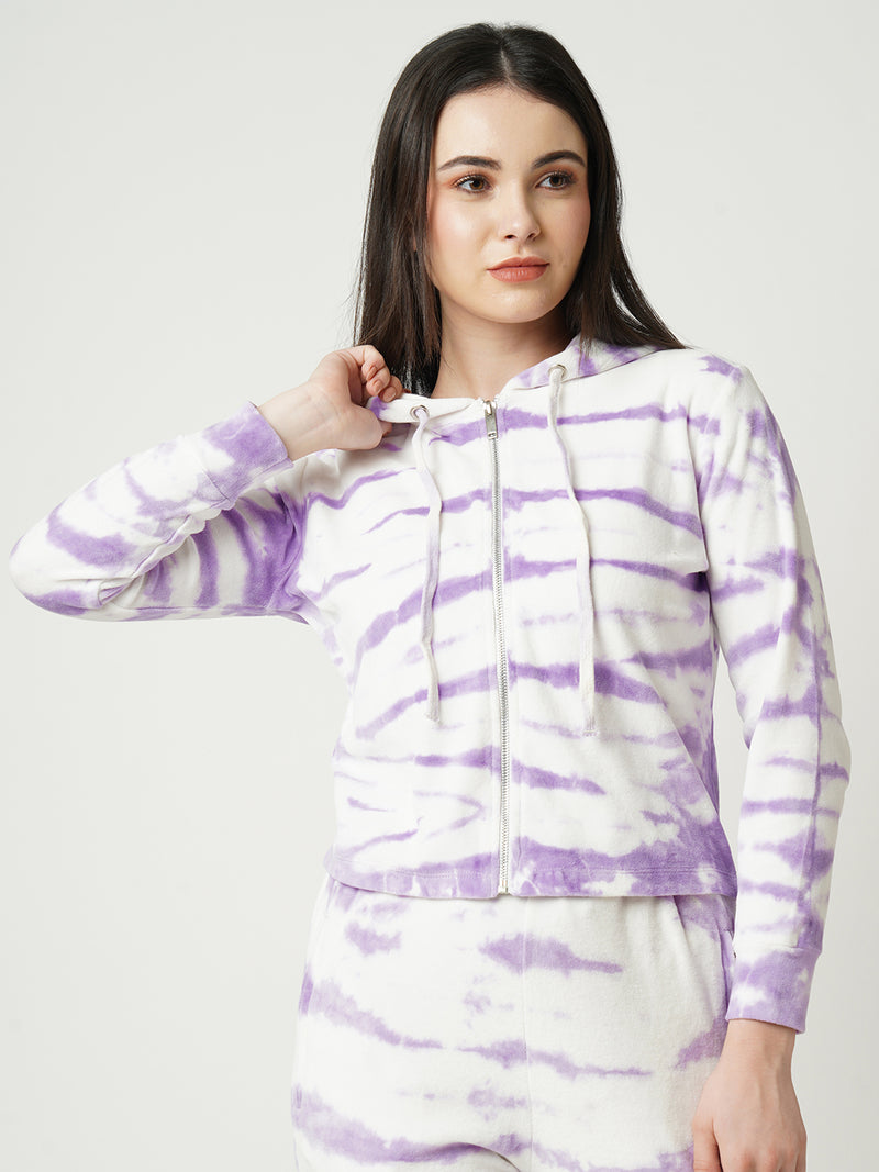 Women Lilac Tie & Dyed Full Length Shirts