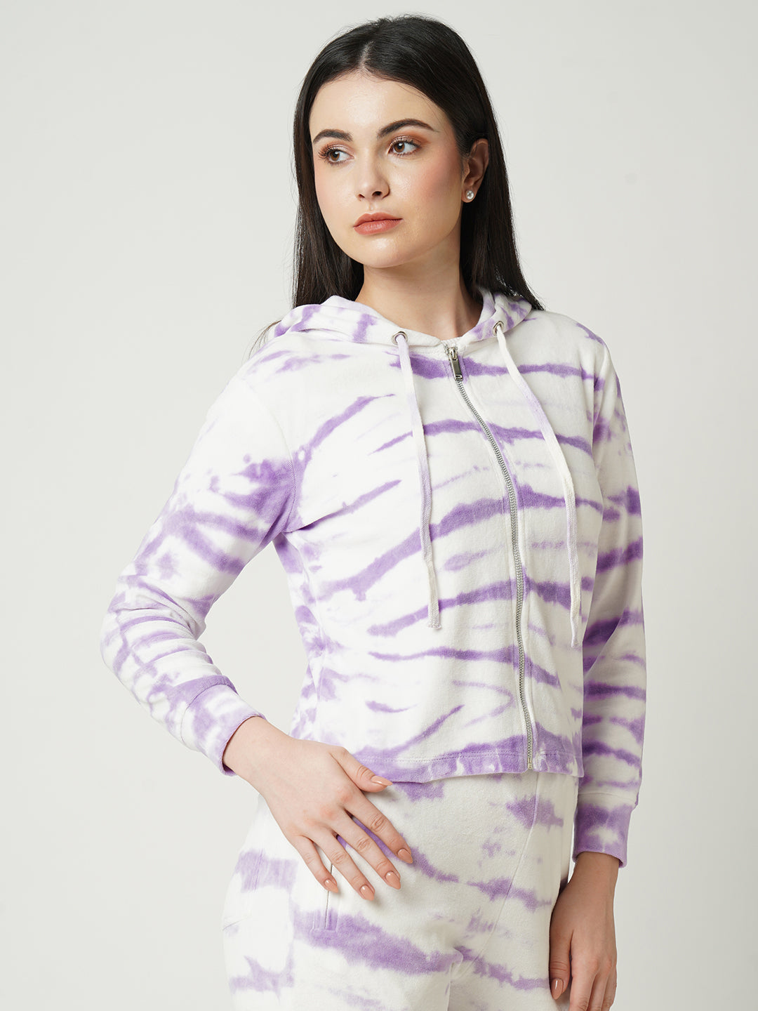 Women Lilac Tie & Dyed Sweatshirt
