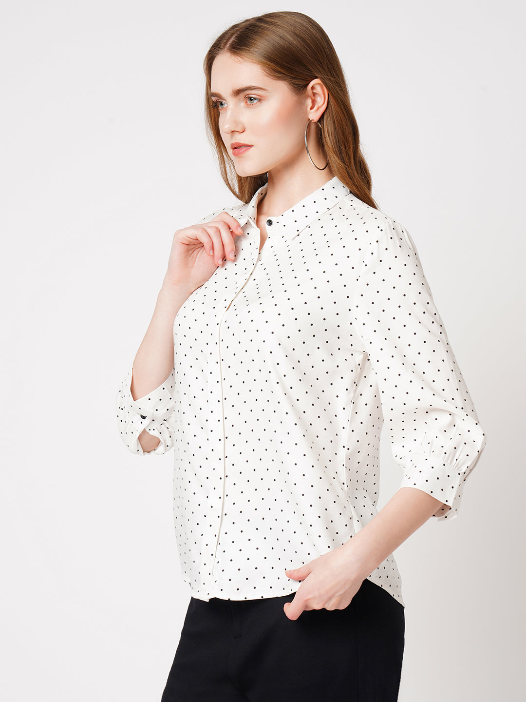 Women Polka Dot Printed Shirt