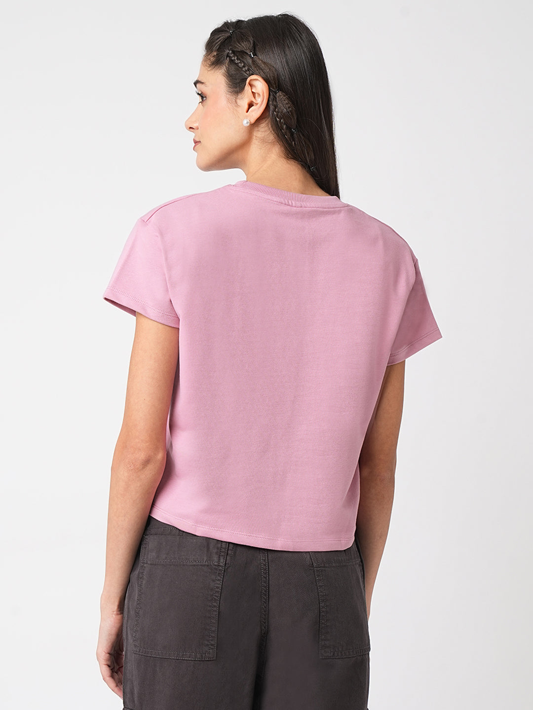 Women Dusty Pink Graphic Tees