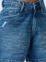 K4041 High Rise Slim Shorts