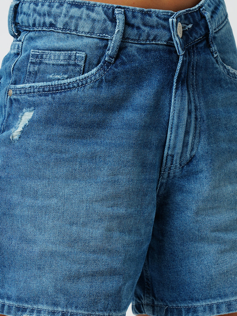 K4041 High Rise Slim Shorts