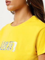 Women Golden Sunset Printed Short Sleeves T-Shirts