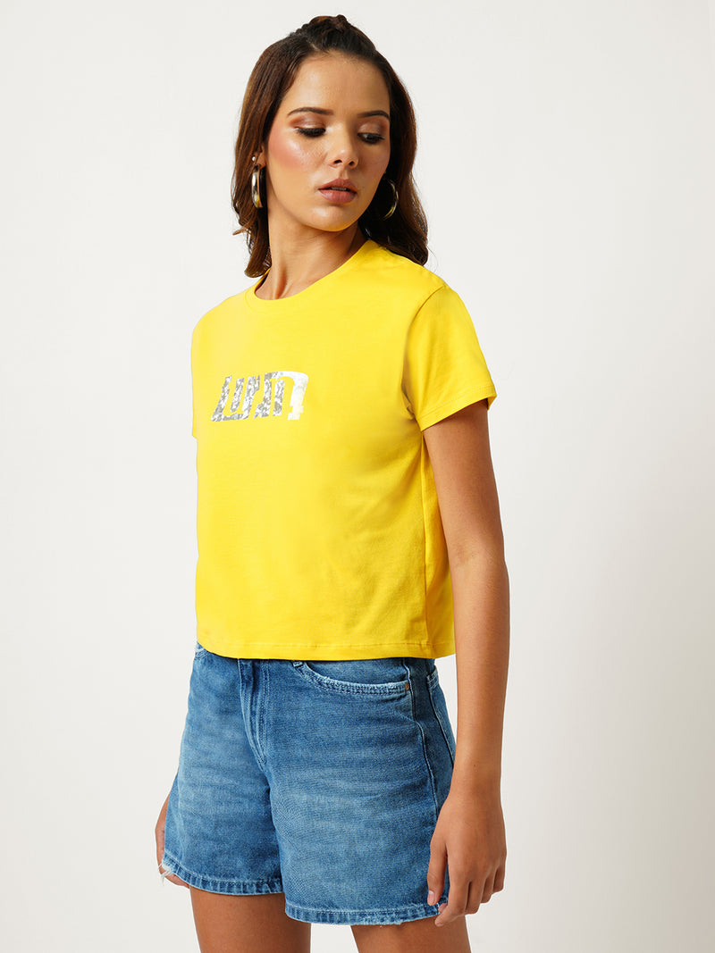 Women Golden Sunset Printed Short Sleeves T-Shirts