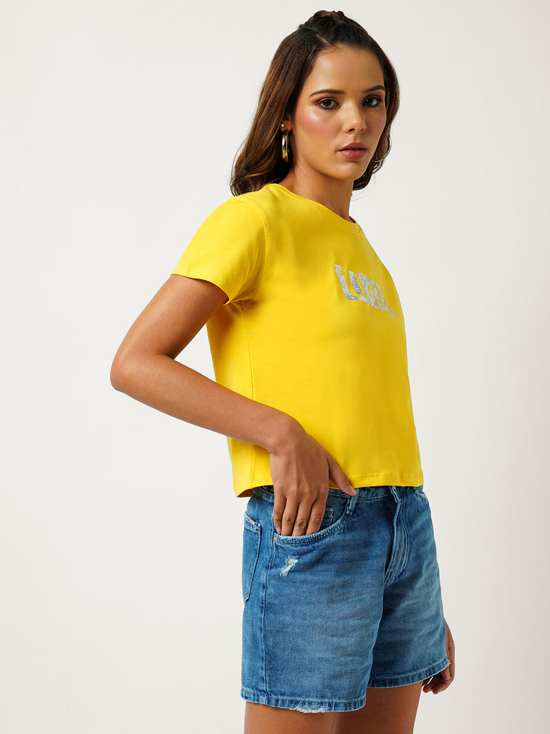 Women Golden Sunset Printed Short Sleeves T-Shirts