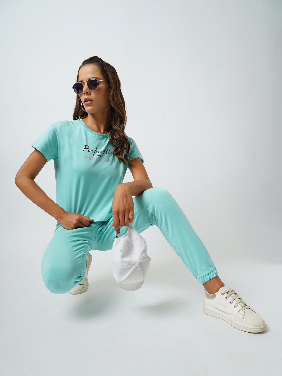 Women Aqua Sky Athleisure Top
