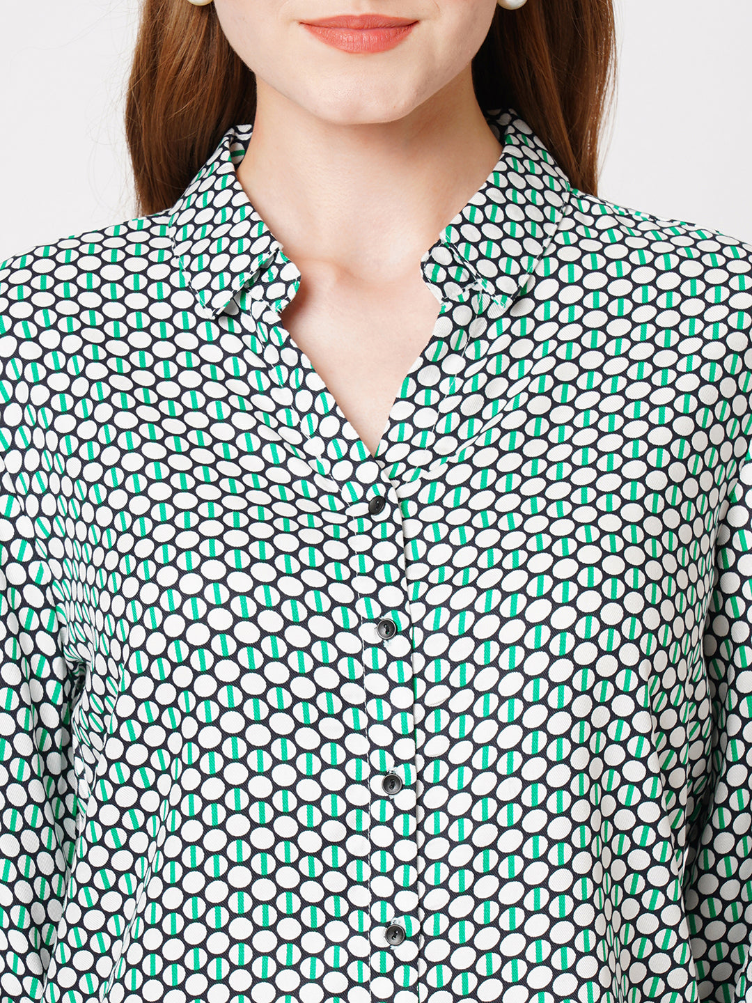 Women Geometric Print Shirt