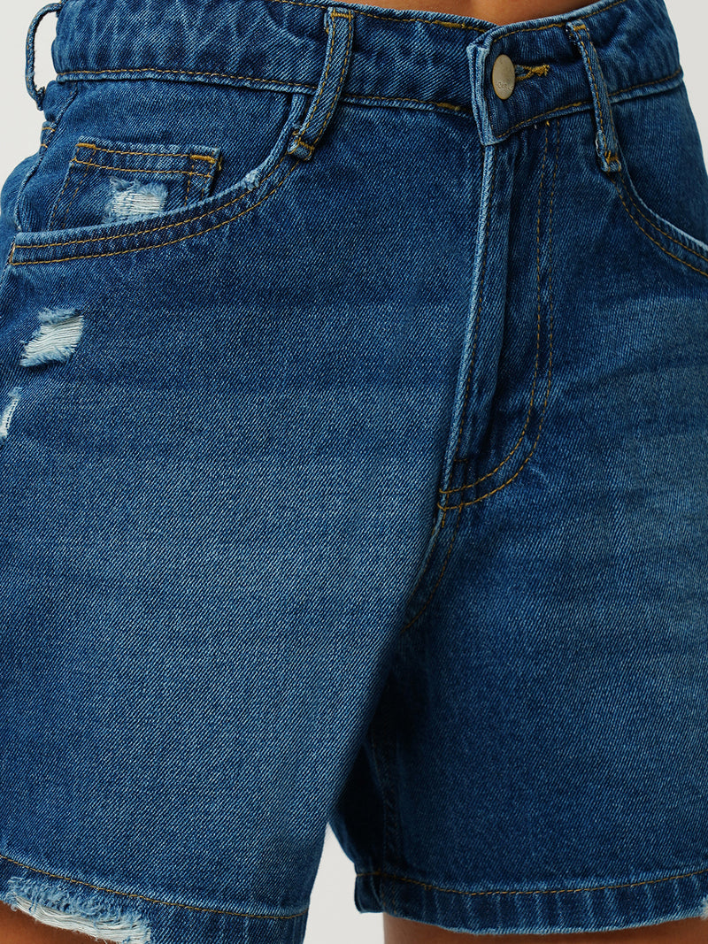 K4041 High Rise Slim Shorts