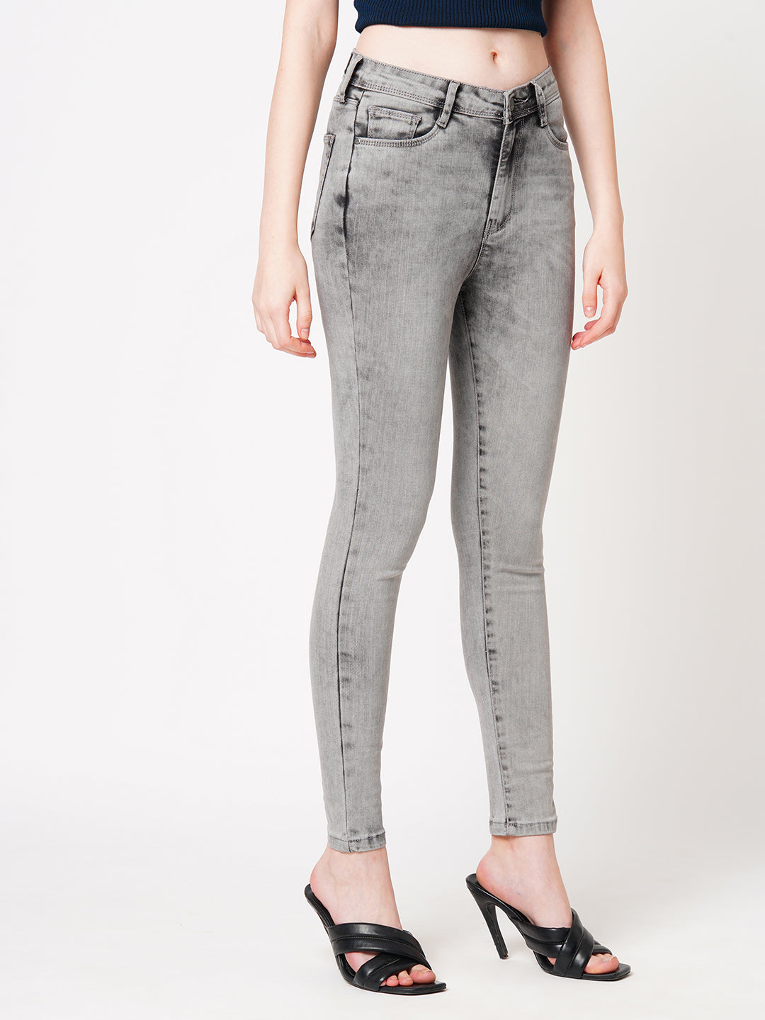 Women Sky High-Rise Skinny Fit Jeans