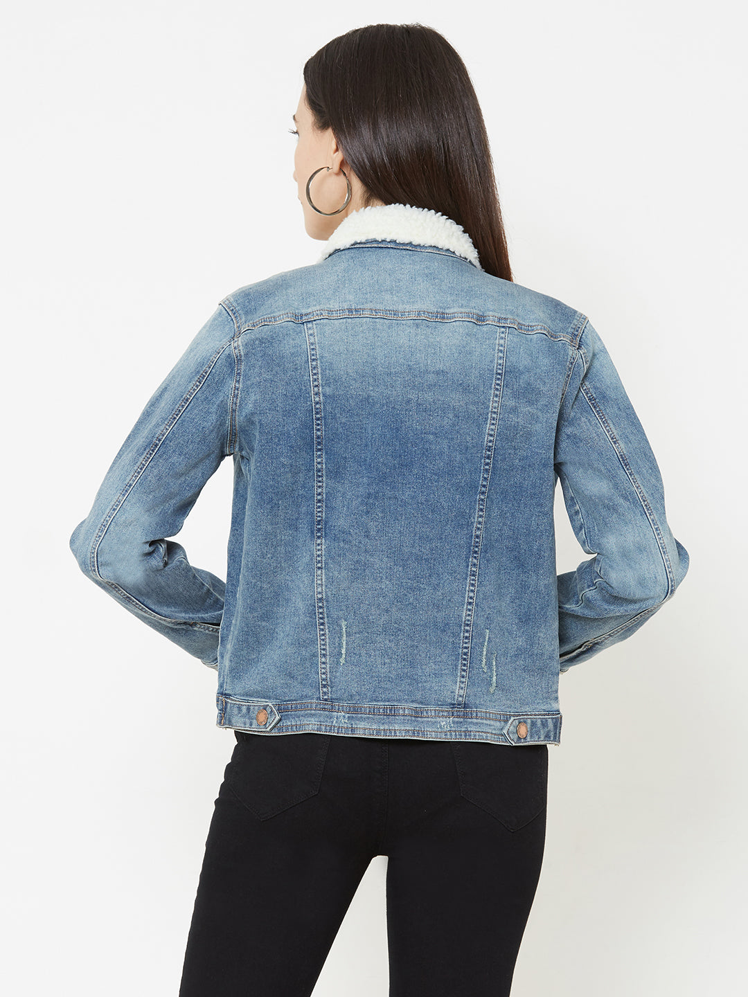 Women Blue Denim Jacket