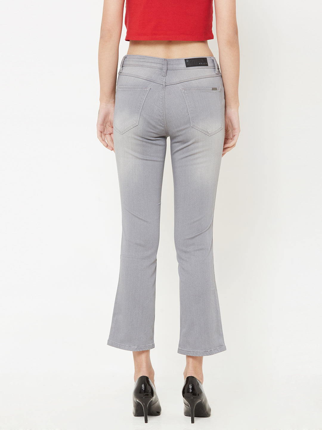 Women Grey High-Rise Skinny Jeans