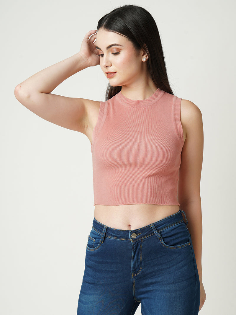 Women Peach Solid Full Length Topwear