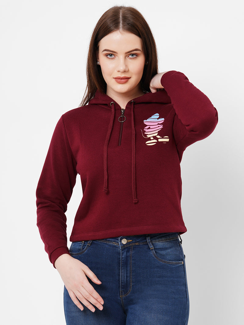 Women Maroon Printed Full Length Shirts