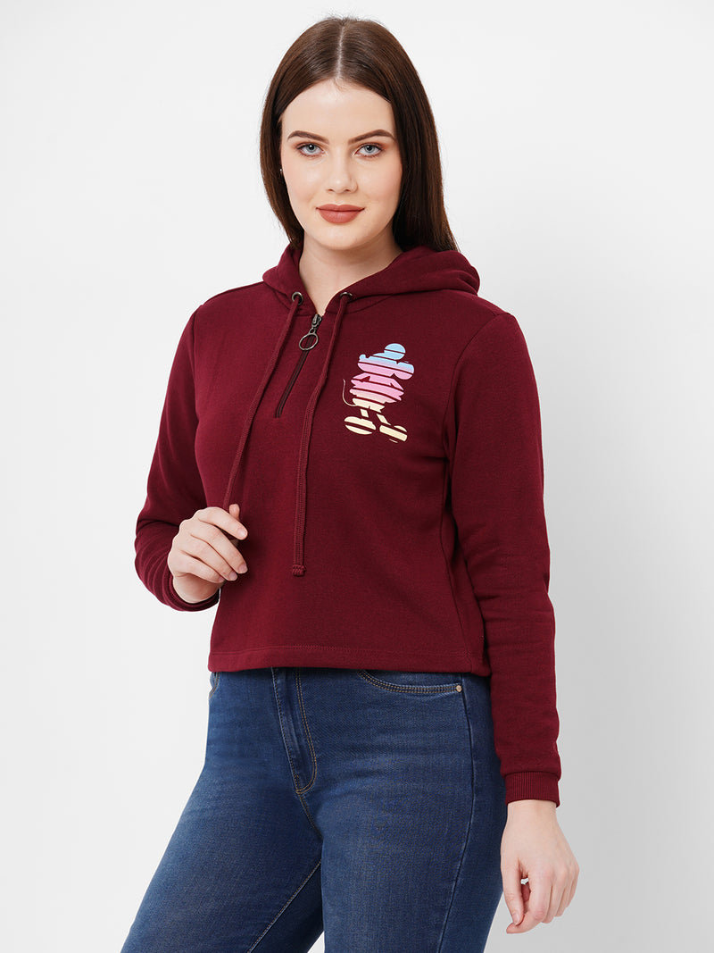 Women Maroon Printed Full Length Shirts