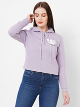 Women Lilac Printed Full Length Shirts