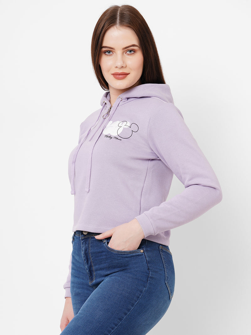 Women Lilac Printed Full Length Shirts