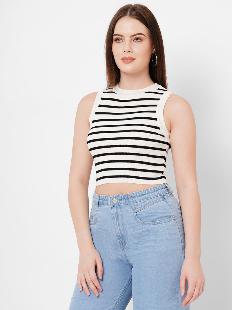 Women Black & White Solid Full Length Topwear