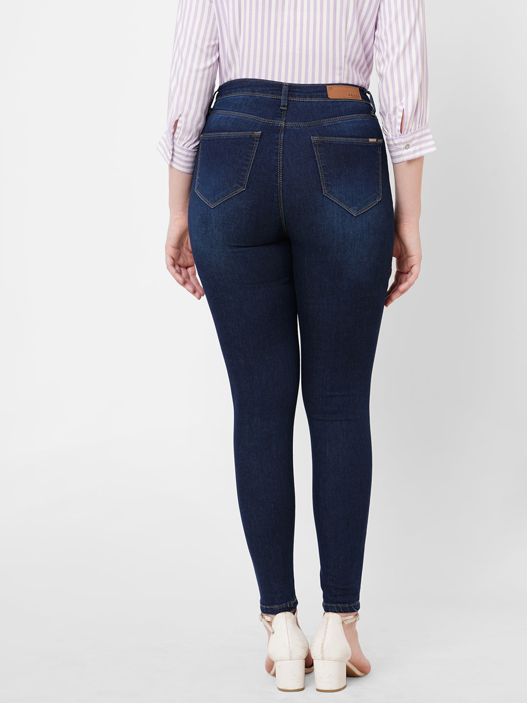 Women Navy Super High-Rise Super Skinny Jeans