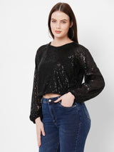 Women Black Solid Full Length Tops