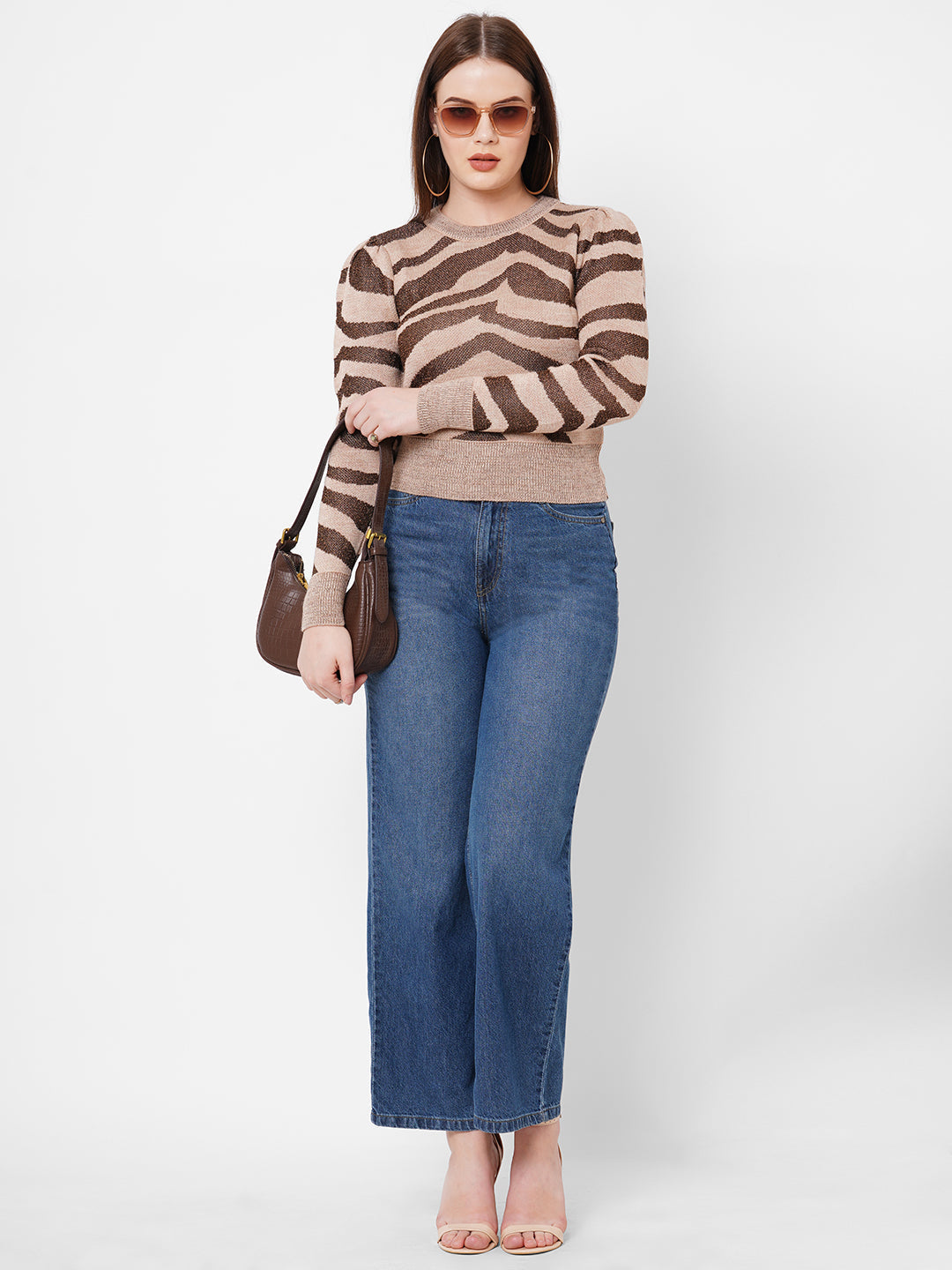 Women Beige Sweaters