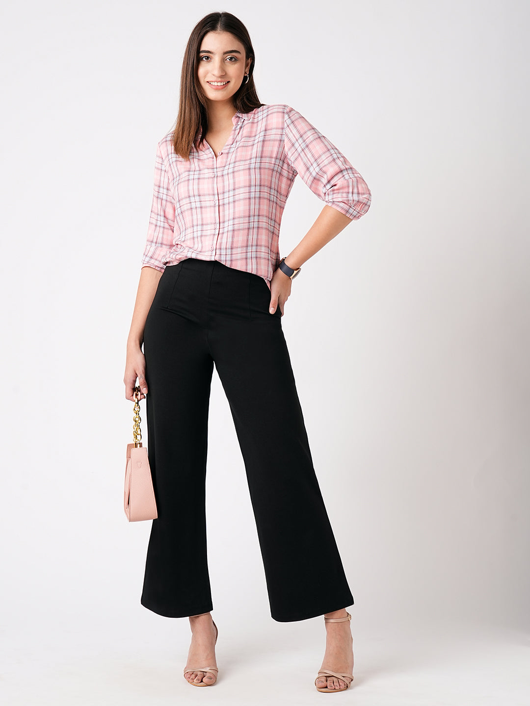 Women High-Rise Wide Leg Treggings