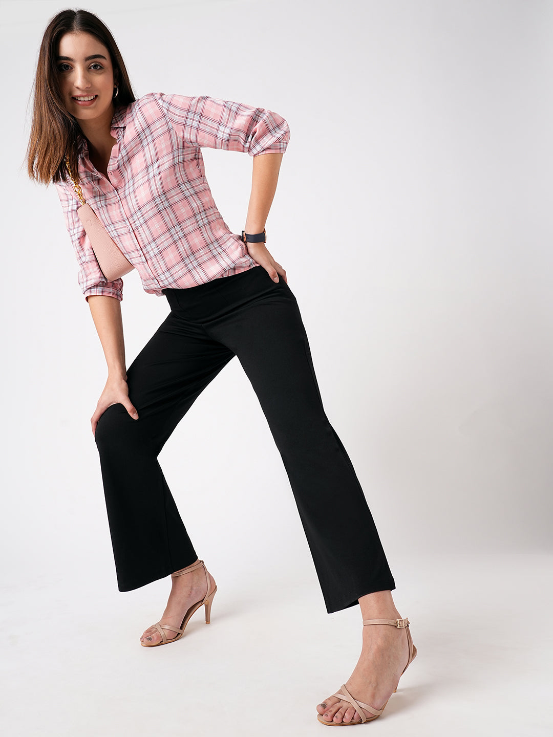 Women High-Rise Wide Leg Treggings