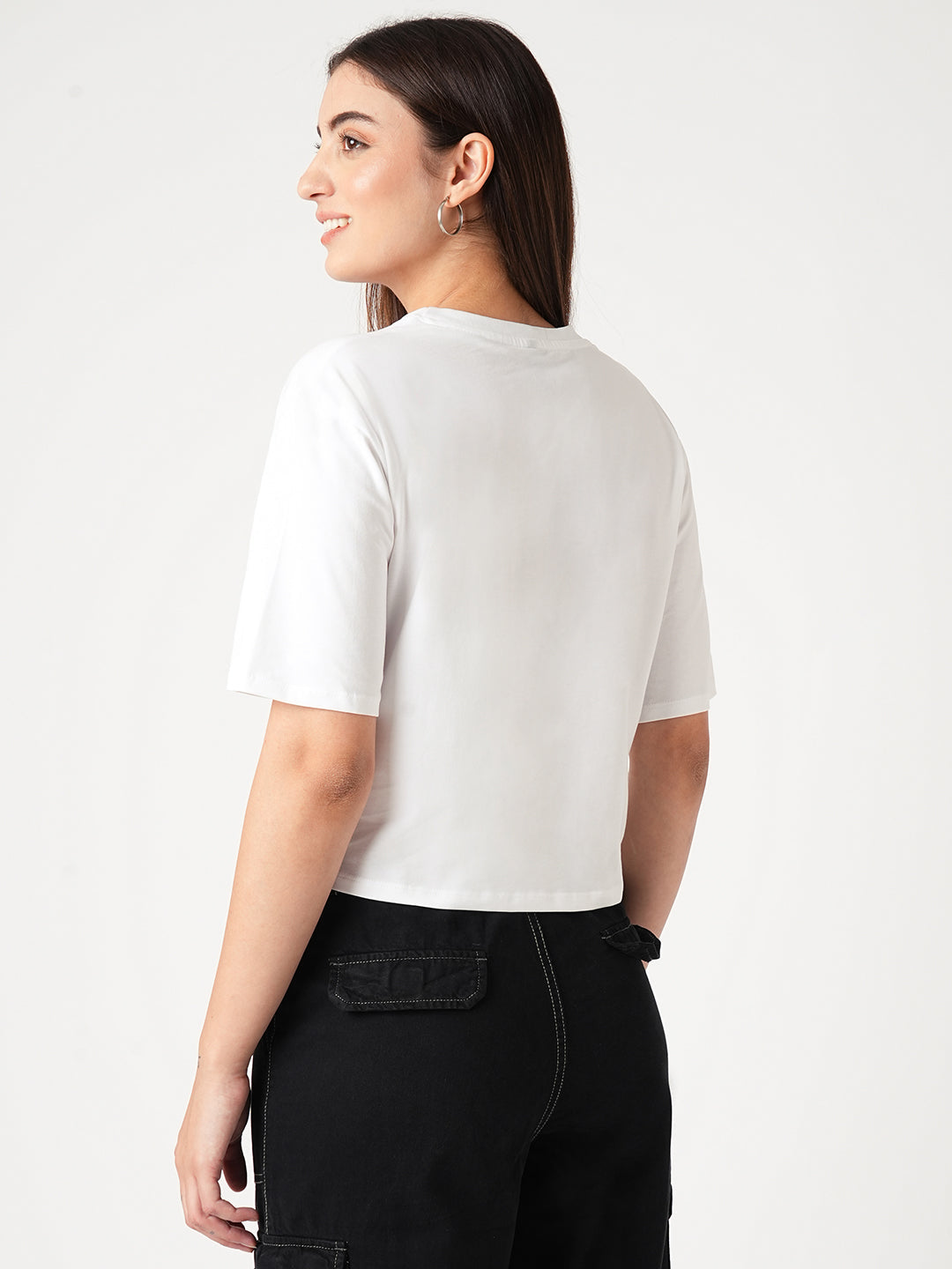 Women White Graphic Tees