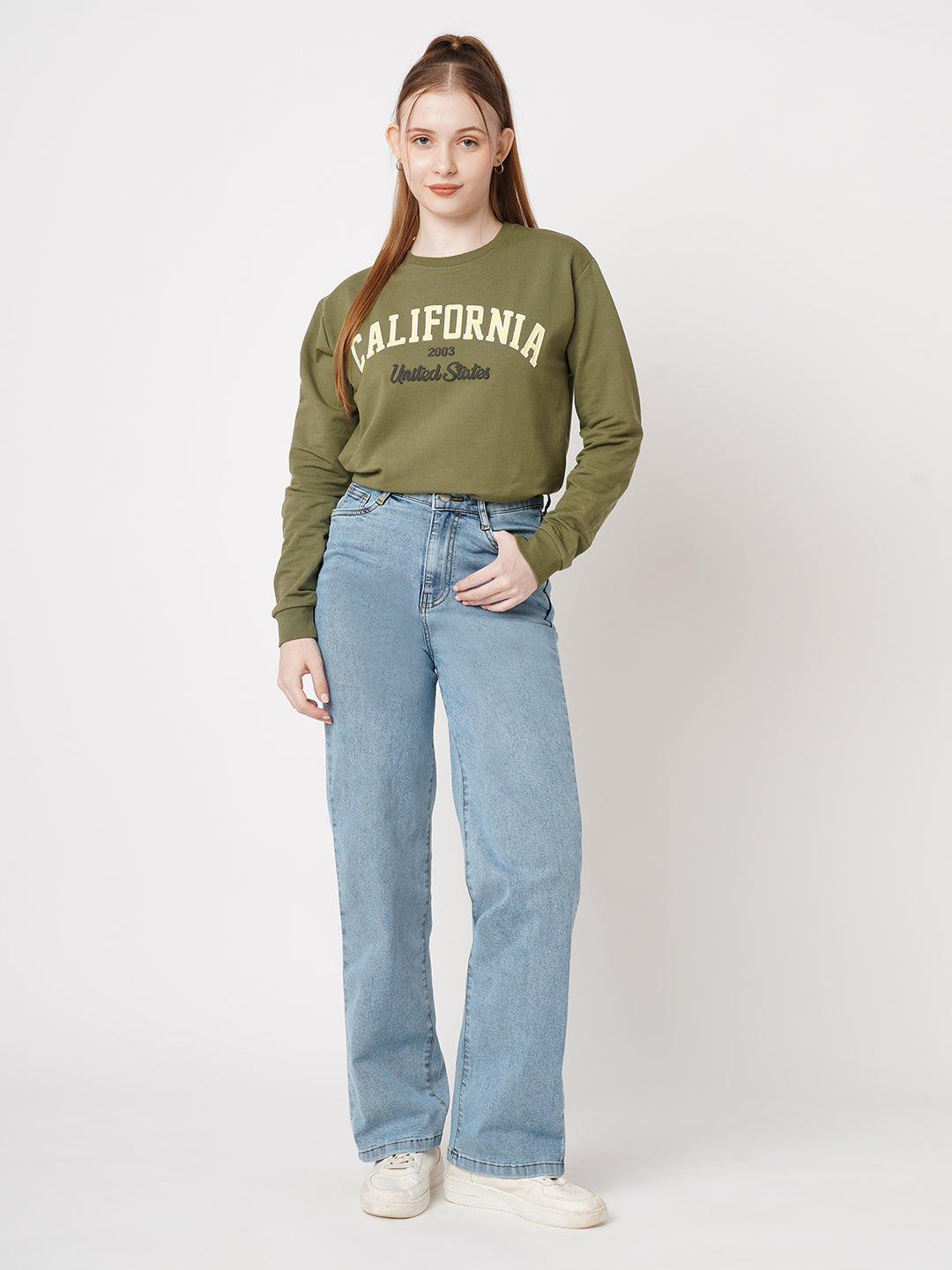 Women High-Rise Loose Straight Jeans