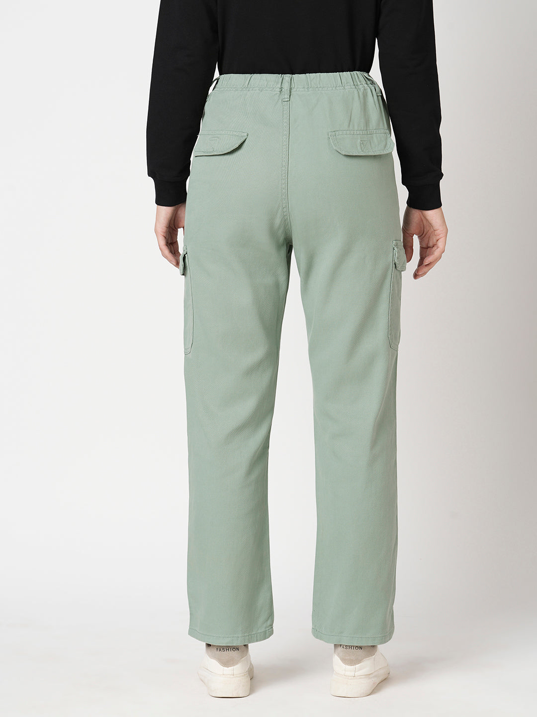 Women Mint Green Mid-Rise Cargo