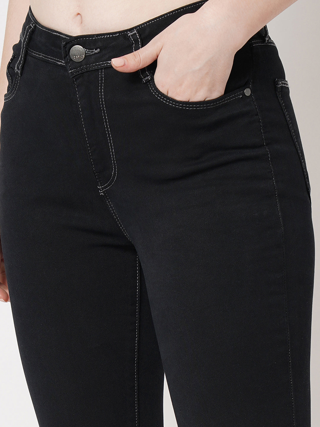 Women Dark Grey High-Rise Skinny Jeans