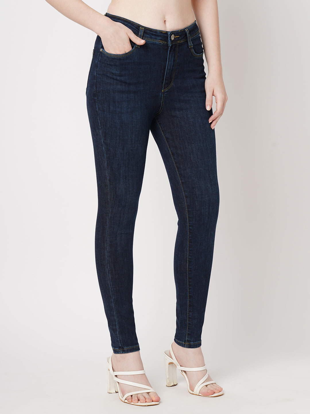 Women Novel Blue Sky High Skinny Jeans