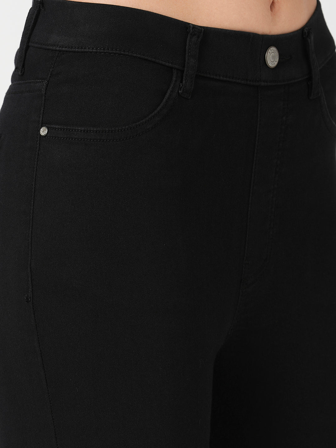Women Black High-Rise Skinny Jeggings