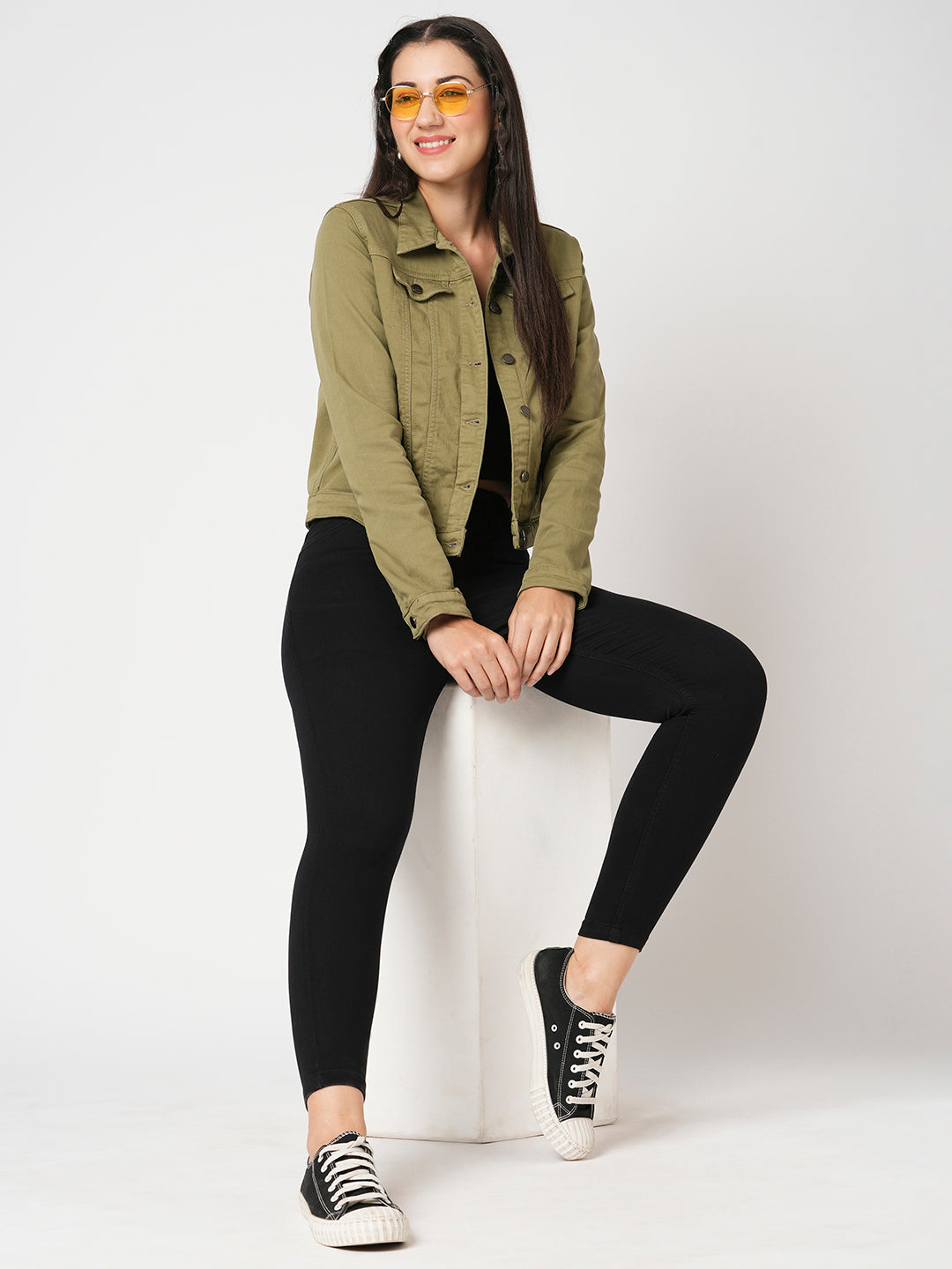 Women Black High-Rise Skinny Jeggings