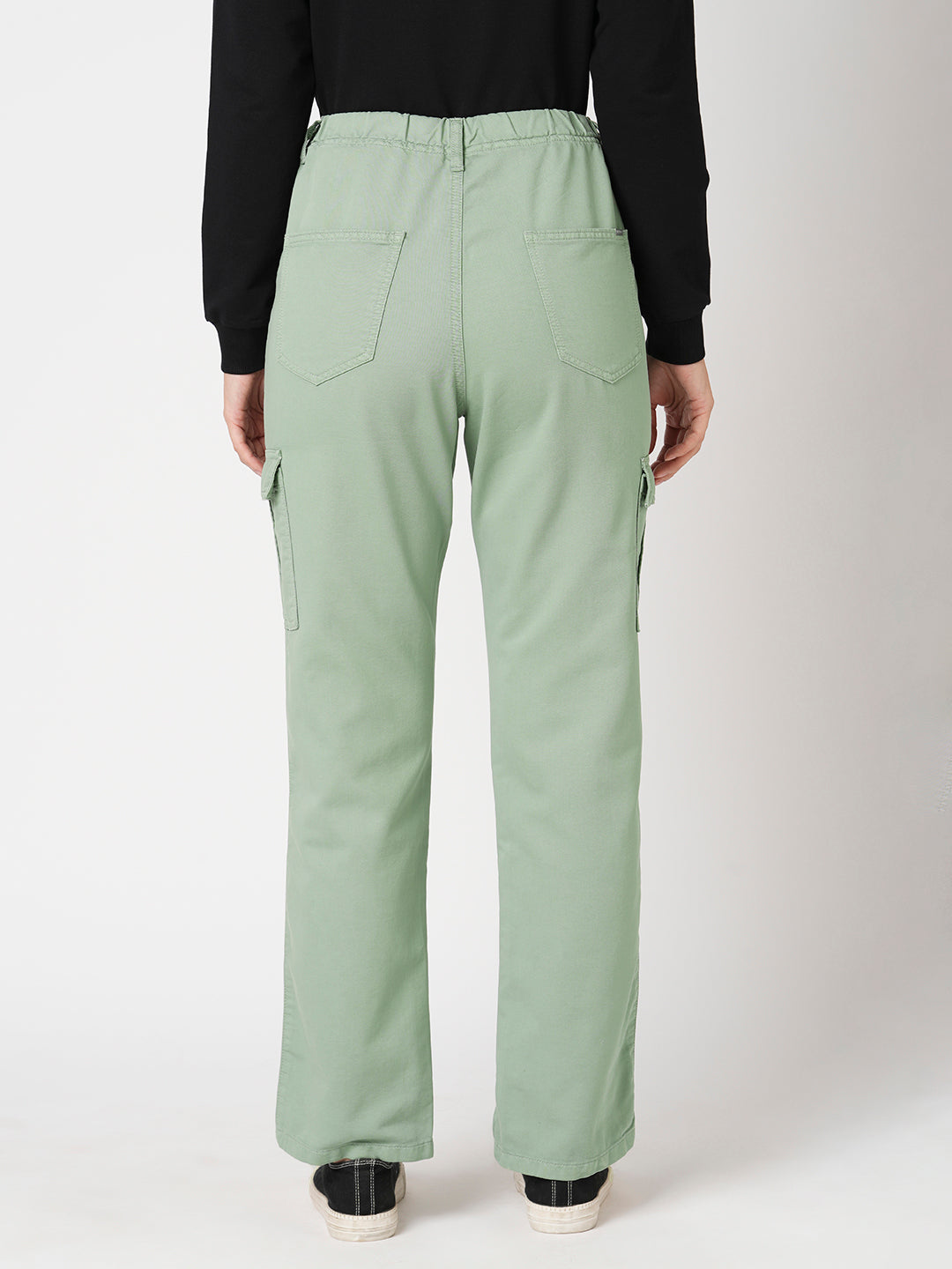 Women Mint Mid-Rise Cargo