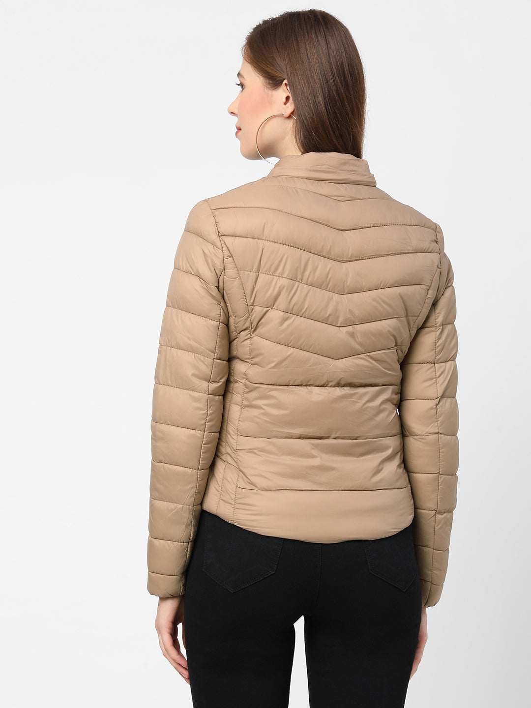 Women Beige Winter Jacket