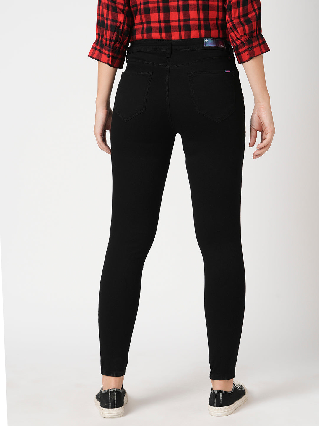 Women Black Sky High Skinny Jeans