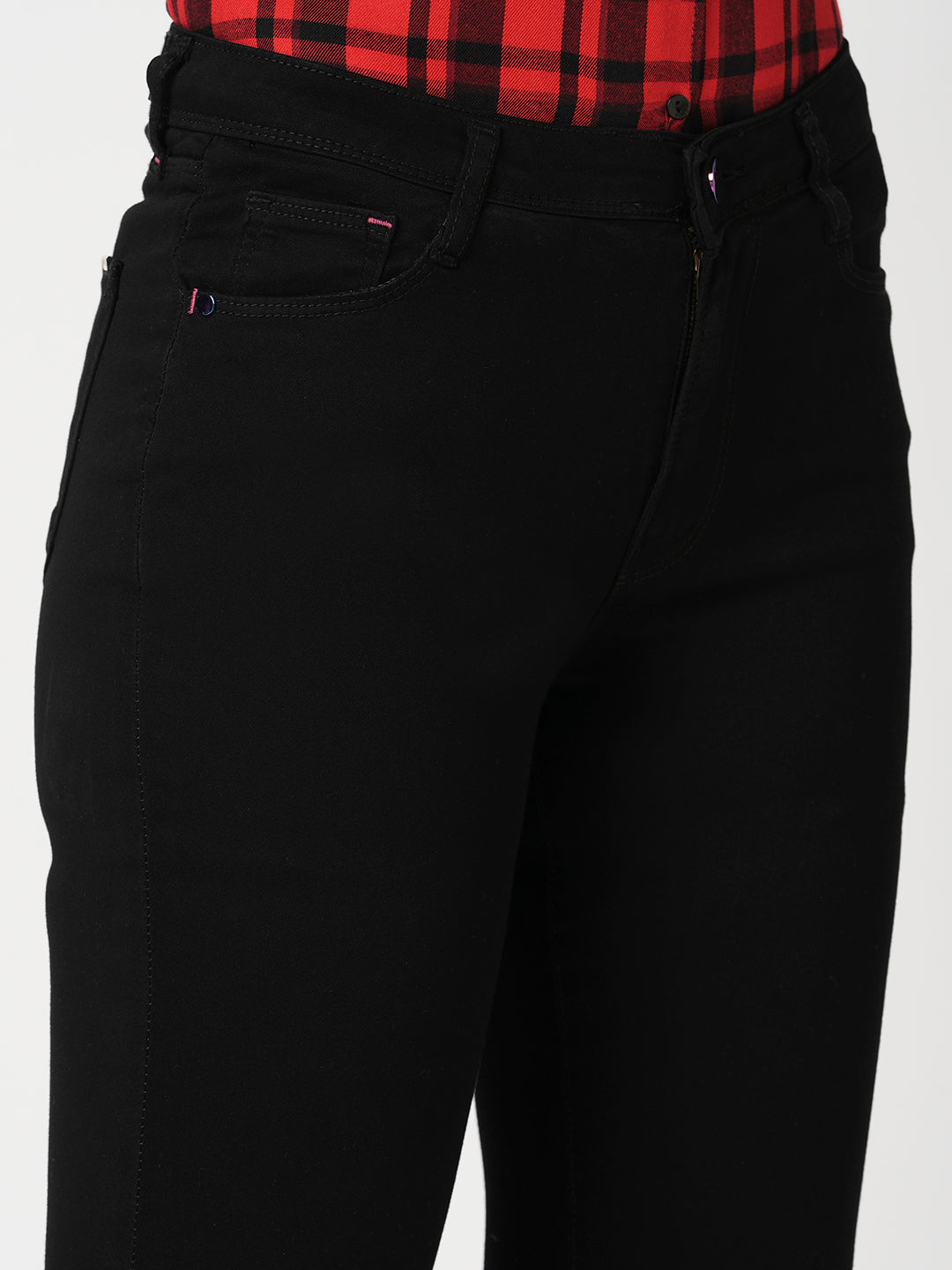 Women Black Sky High Skinny Jeans
