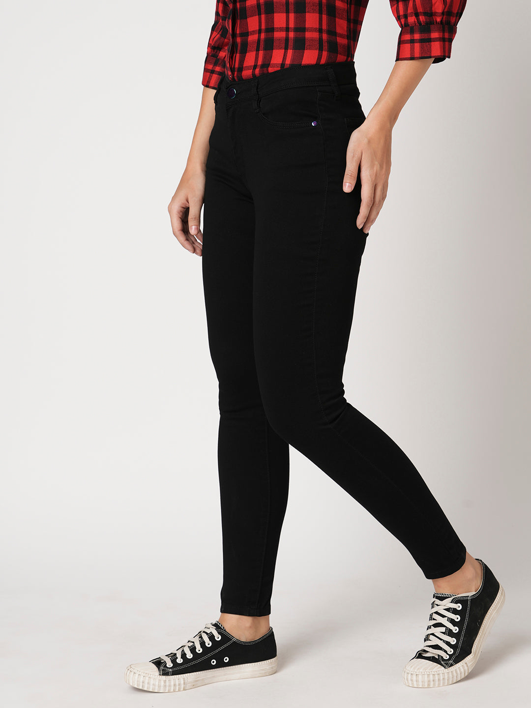 Women Black Super High-Rise Super Skinny Jeans
