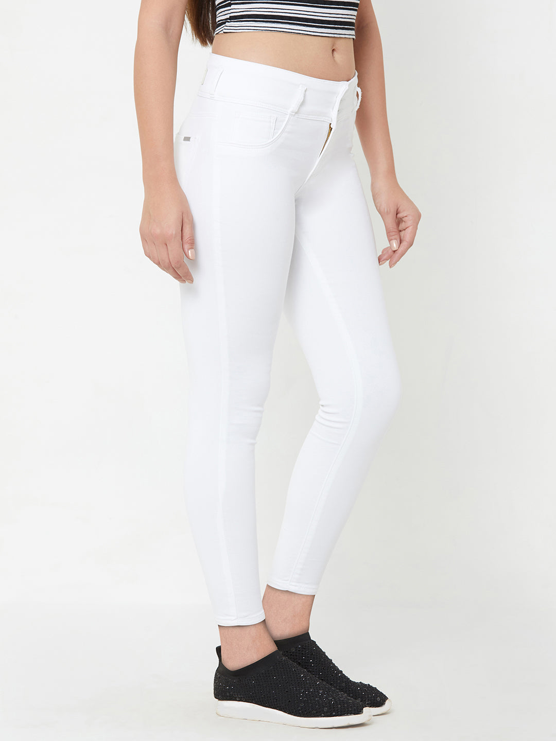 Women White High-Rise Skinny Jeans