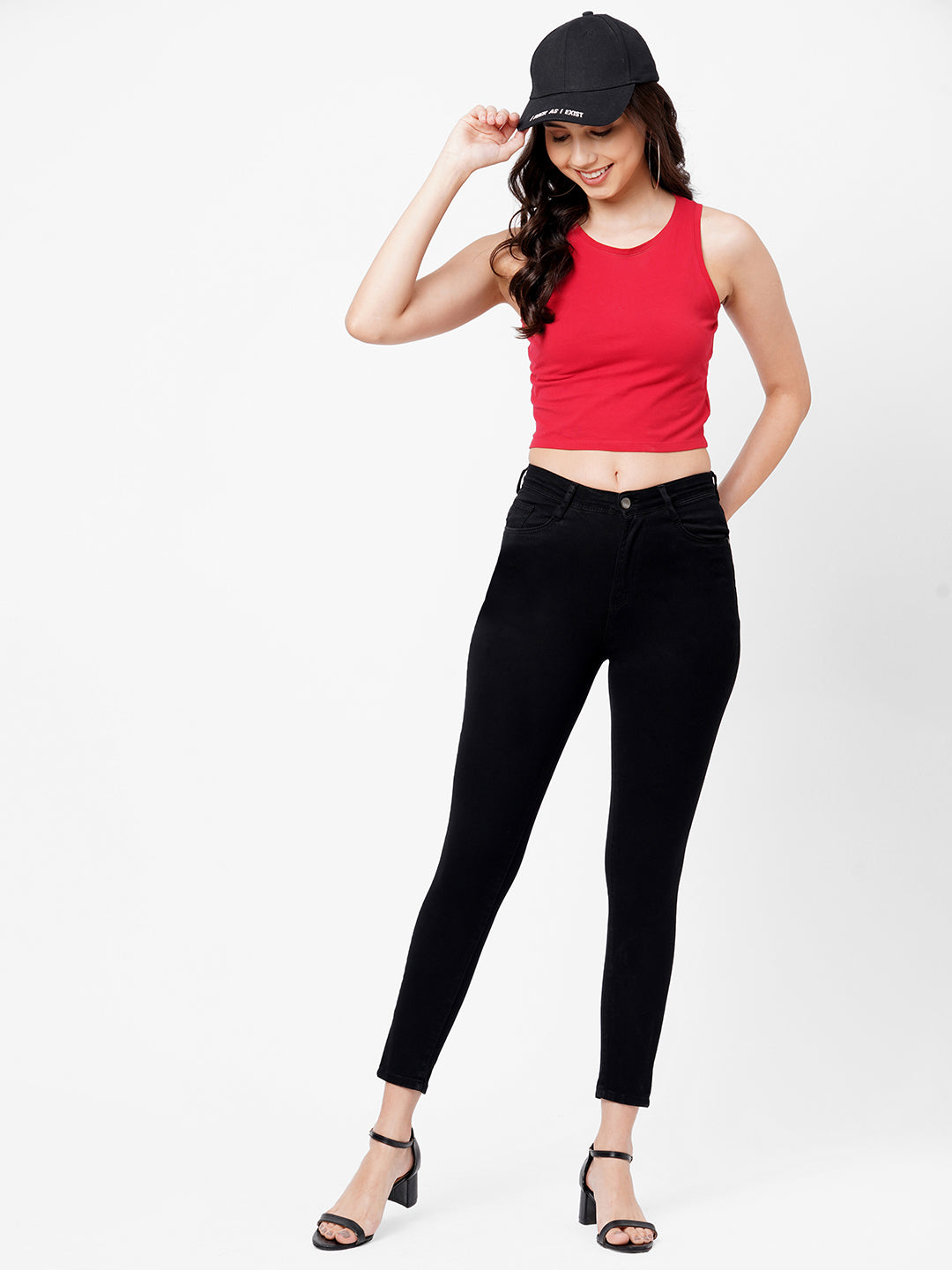 Women Black Super High-Rise Super Skinny Jeans