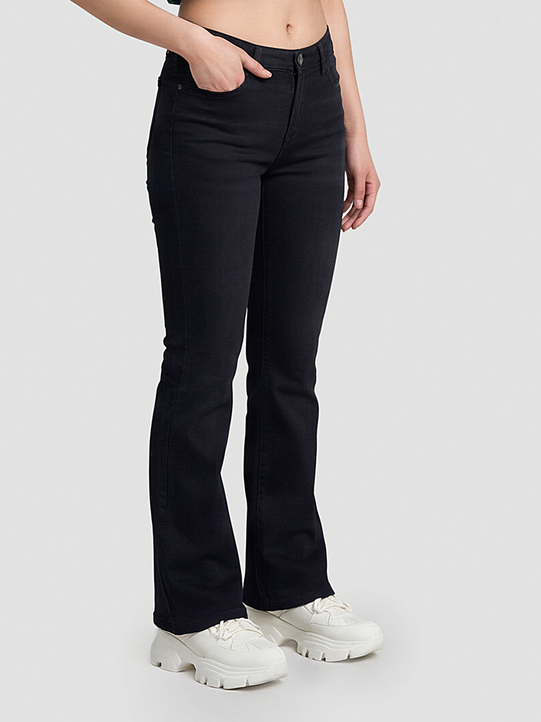 Women Indigo High-Rise Wide Leg Jeans