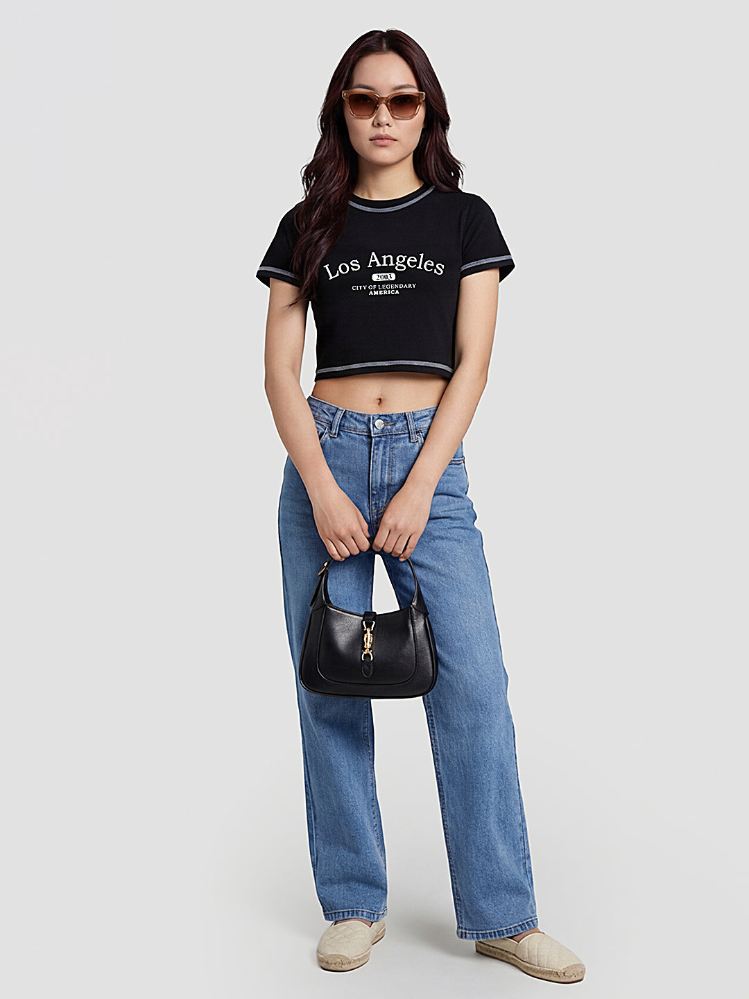 Women Light Blue High-Rise Wide Leg Jeans