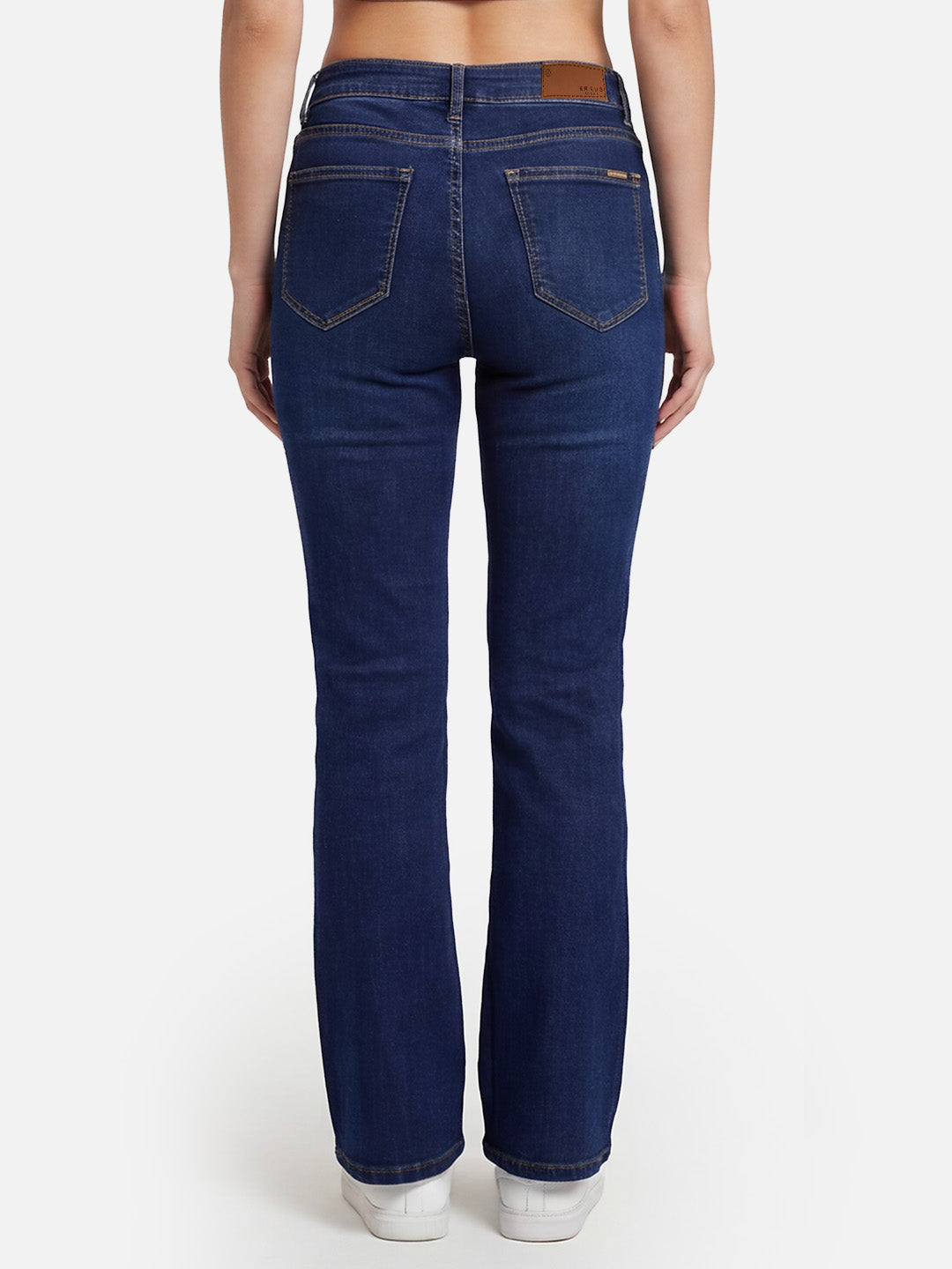 Women Blue High-Rise Mini Flare Jeans